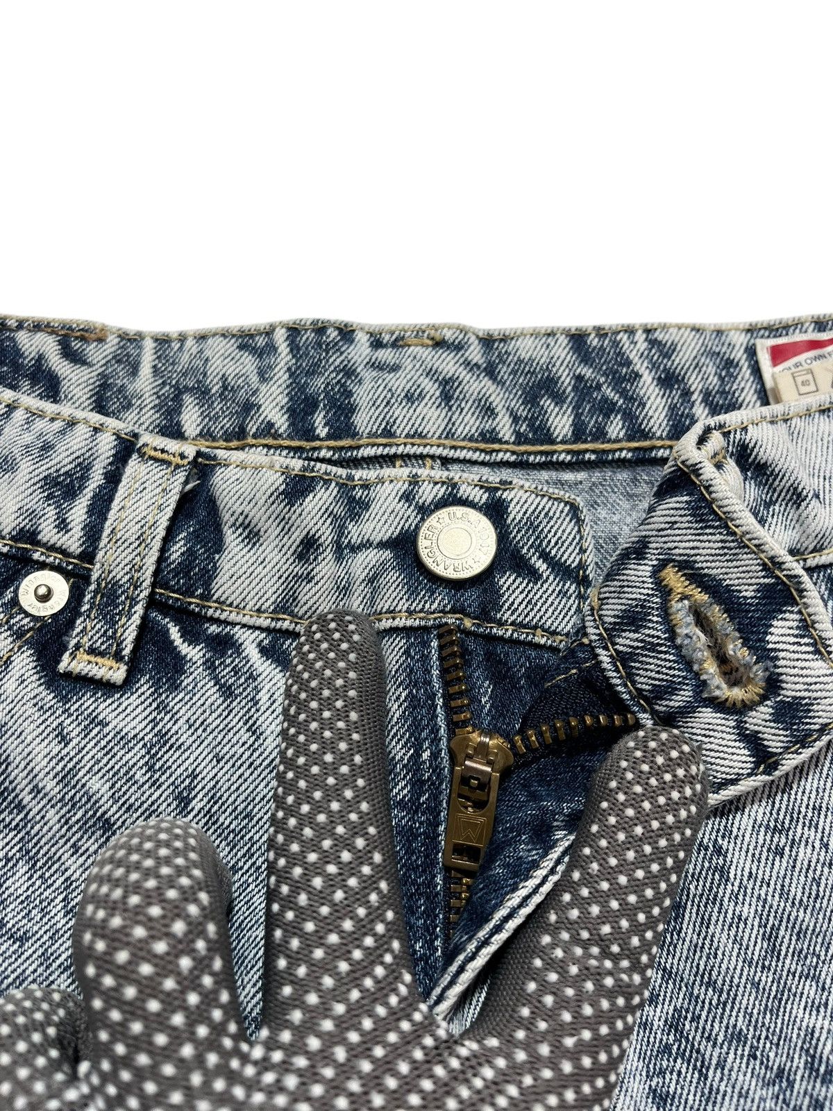 Japanese Brand × Vintage × Wrangler WRANGLER ACID WASH JEANS Size US 30 / EU 46 - 7 Thumbnail