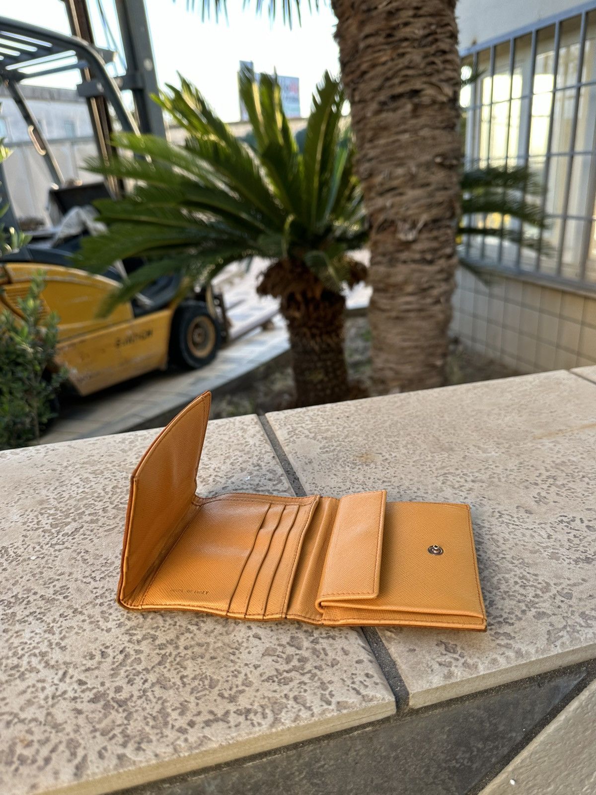 Prada Wallet Orange Nylon