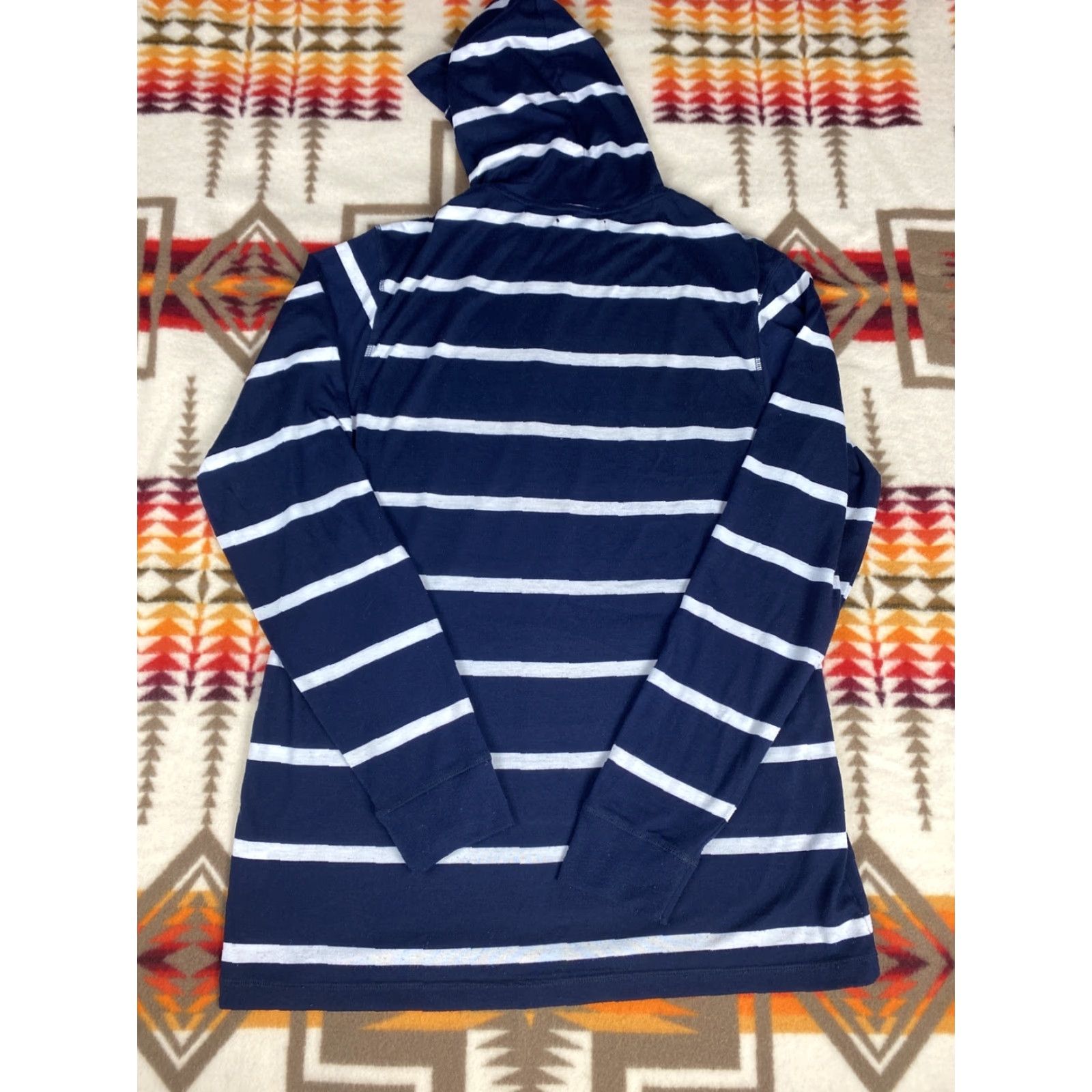 Coal VINTAGE City Of Angels COA Light Cotton Hoodie Shirt Mens XL Blue & White Stripes Mens XL Blue Shirt Hoodie Size US XL / EU 56 / 4 - 3 Thumbnail