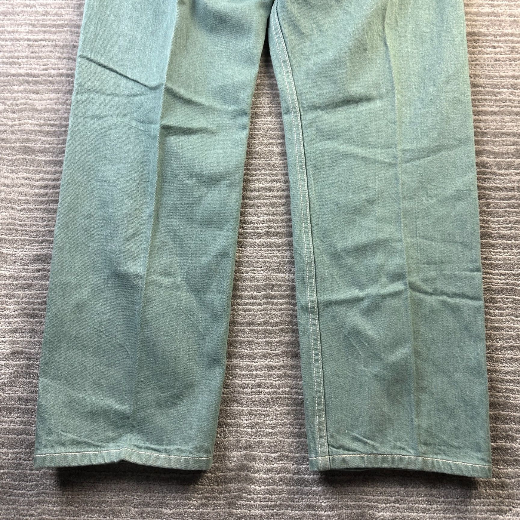 Levi's Levi's 501 Jeans Mens 34x28 Green Denim Pants Button Fly Straight 5-Pocket Regular Waist 34 Inseam 28 Mid Rise Vintage 90s Theme Mens Size US 34 / EU 50 - 6 Thumbnail