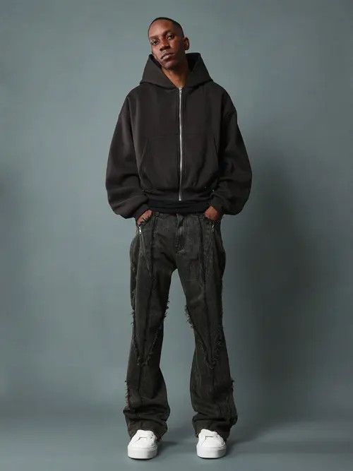Japanese Brand × Vintage Distressed Opium PlayboiCarti Flare Jeans Size US 34 / EU 50 - 3 Thumbnail