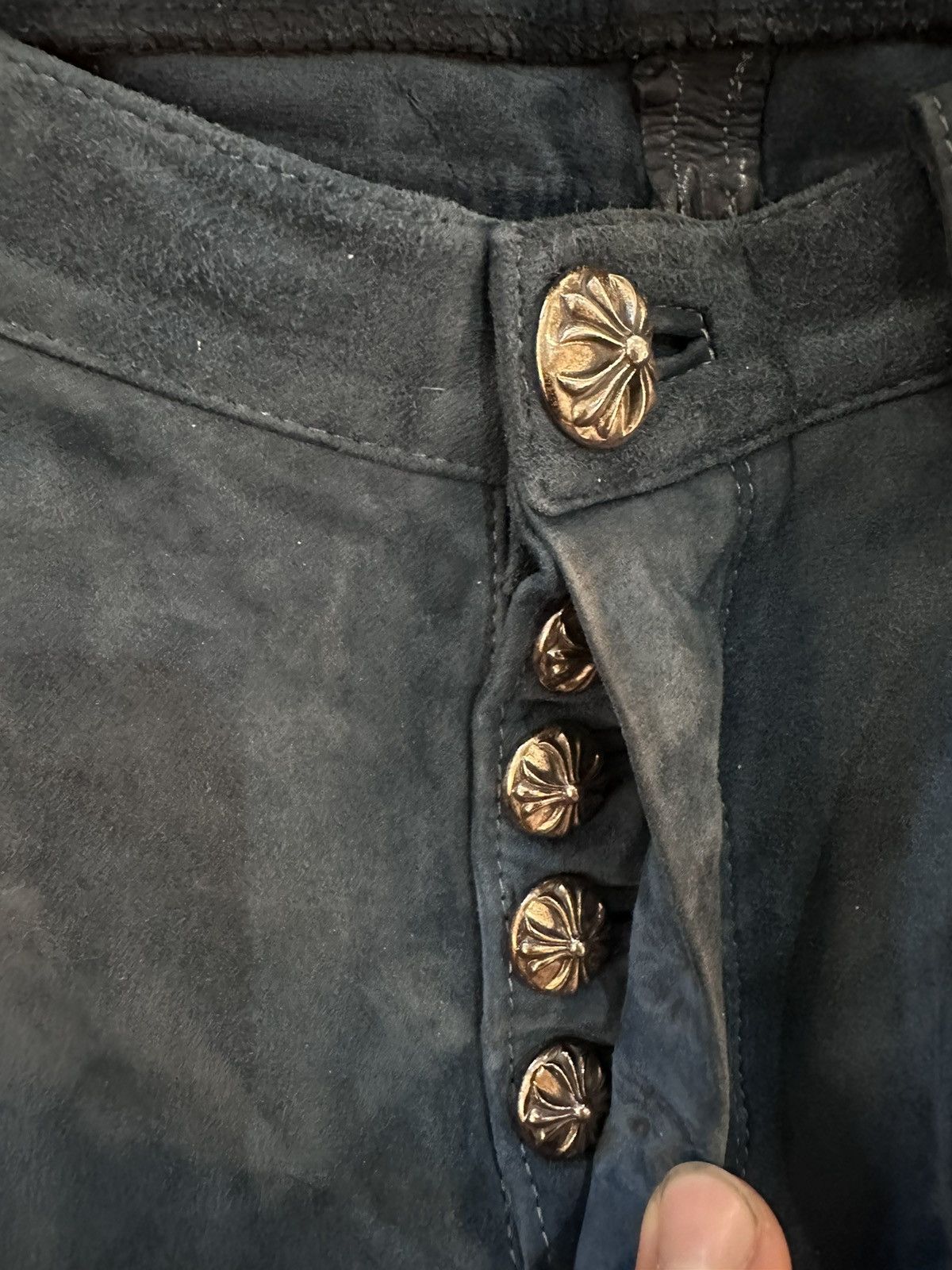 Chrome Hearts Chrome Hearts LENNY KRAVITZ Personal SUEDE LEATHER JEANS Size US 30 / EU 46 - 12 Thumbnail