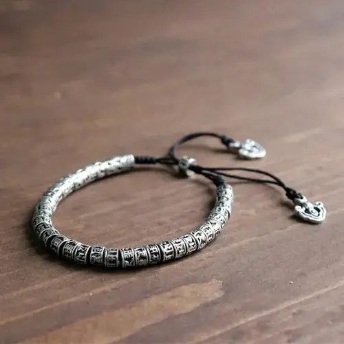 VIBE Buddhist Bracelet Gothic Tibetan Punk Religious Beads Size ONE SIZE - 1 Thumbnail