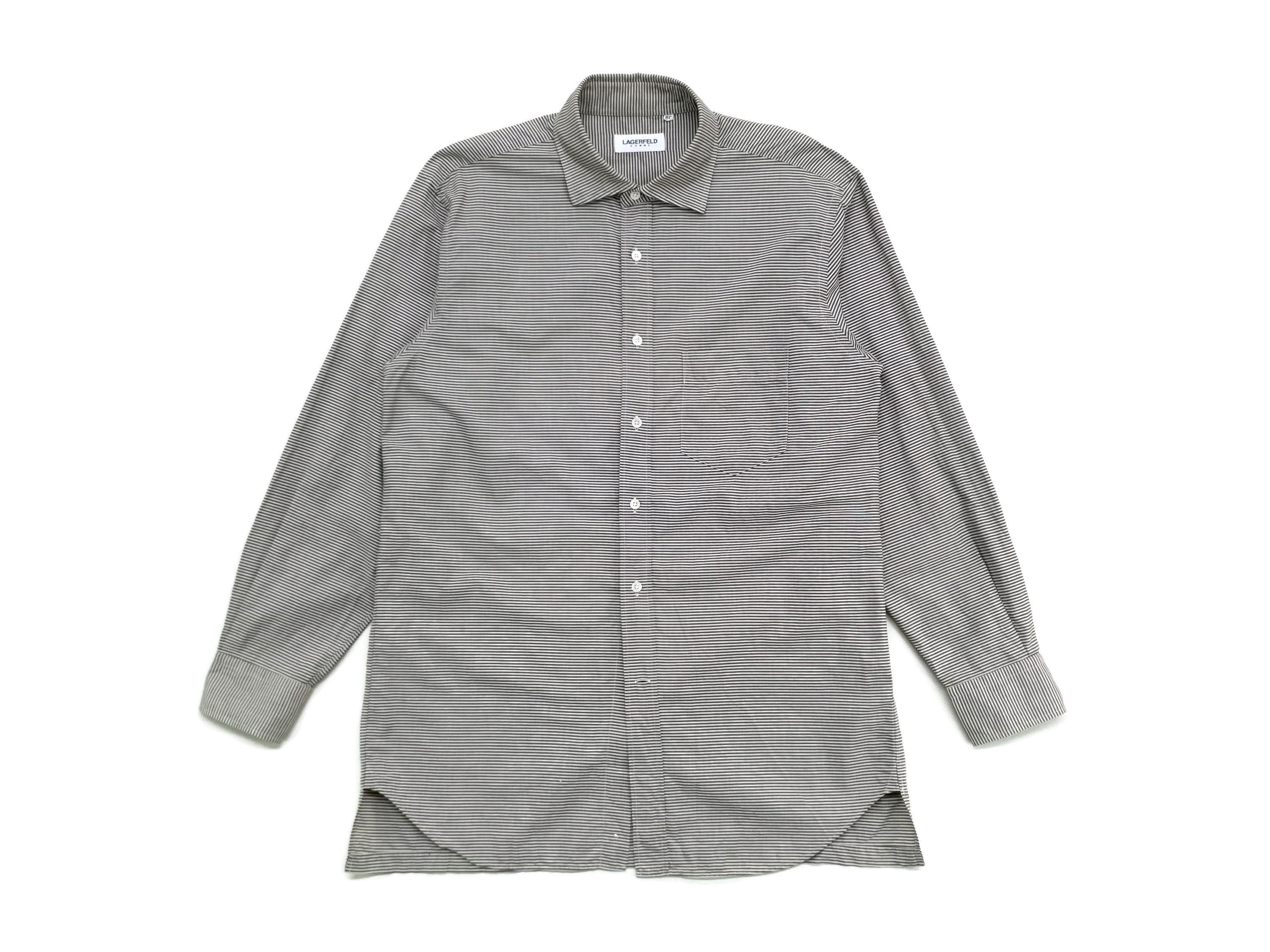 Karl Lagerfeld Lagerfeld Homme Pinstripe Button Down Shirt Size US L / EU 52-54 / 3 - 1 Thumbnail