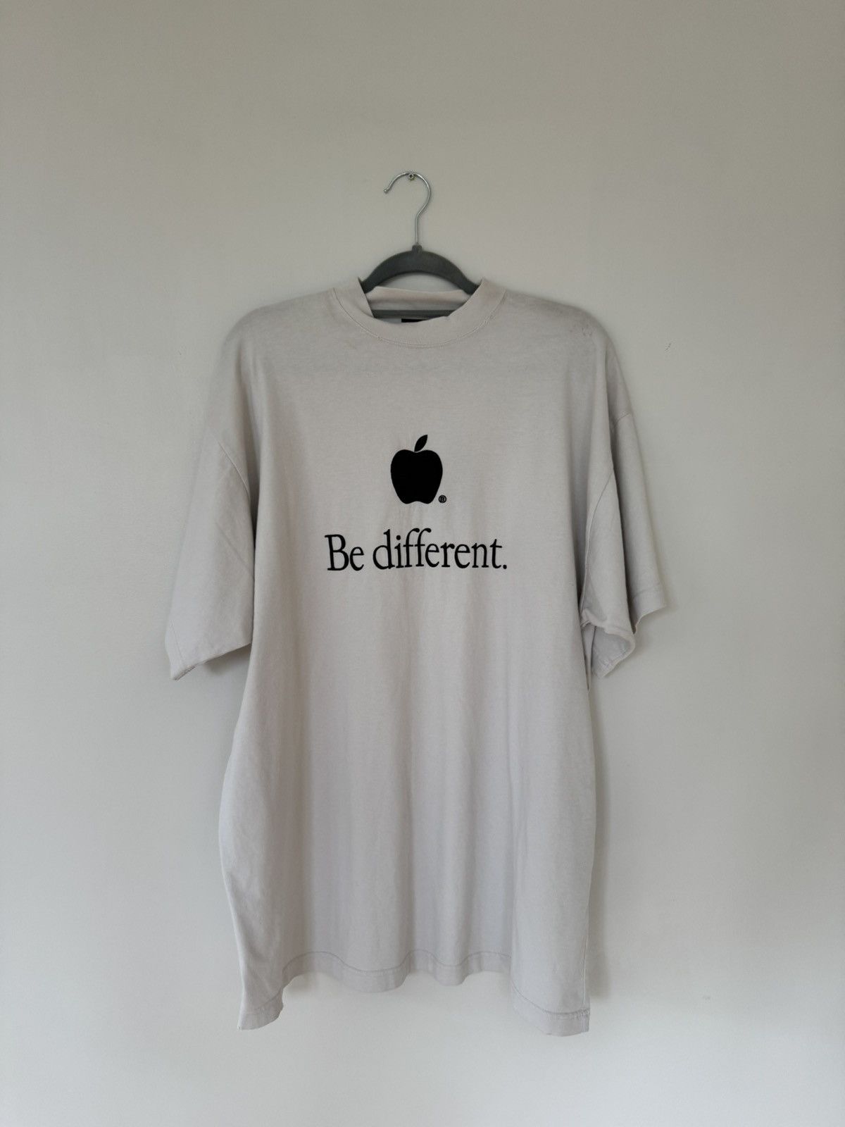 Balenciaga Balenciaga Apple Be Different Embroidered T-Shirt | Grailed