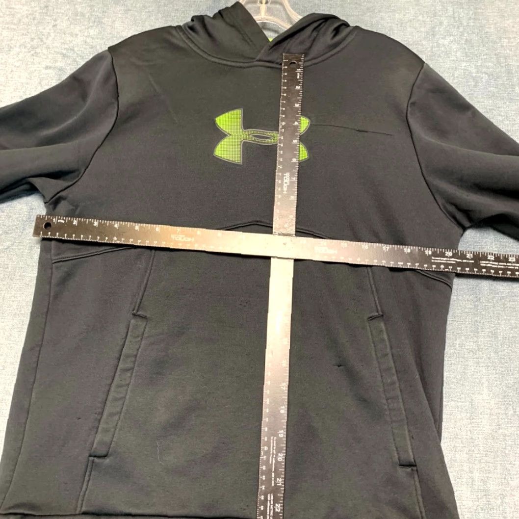 Under Armour Under Armour Hoodie Mens Small Black Graphic Logo Fleece Lined Outdoor Loose Fit Size US S / EU 44-46 / 1 - 5 Thumbnail
