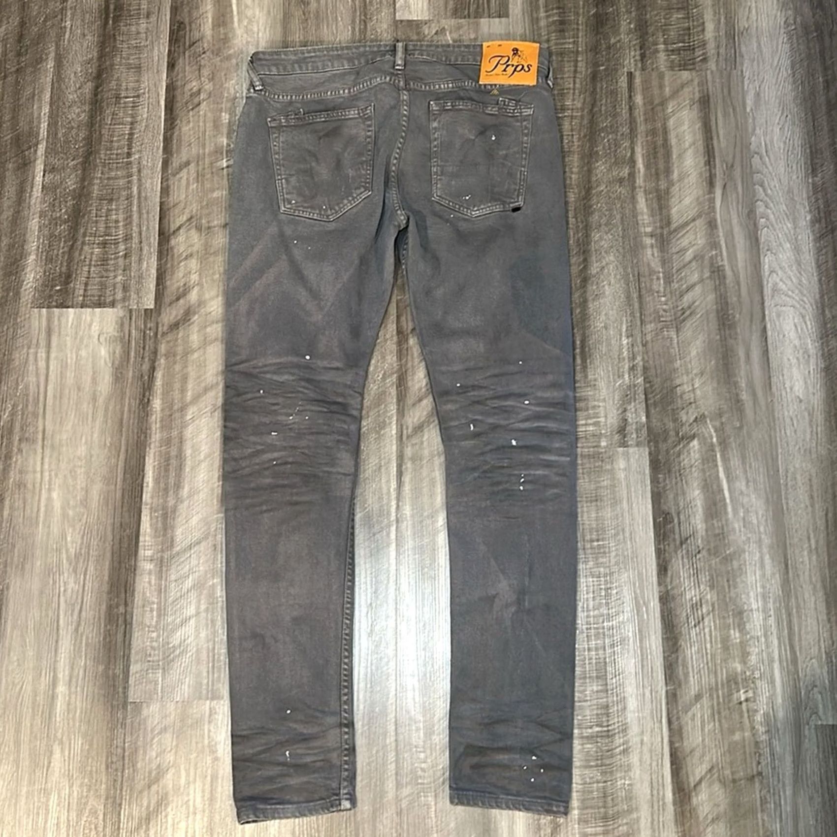 Prps PRPS Skinny Stretch Destroyed Painter Jeans NWOT 36 Gray Men 34 Inseam Jeans Boys? Size US 36 / EU 52 - 3 Thumbnail
