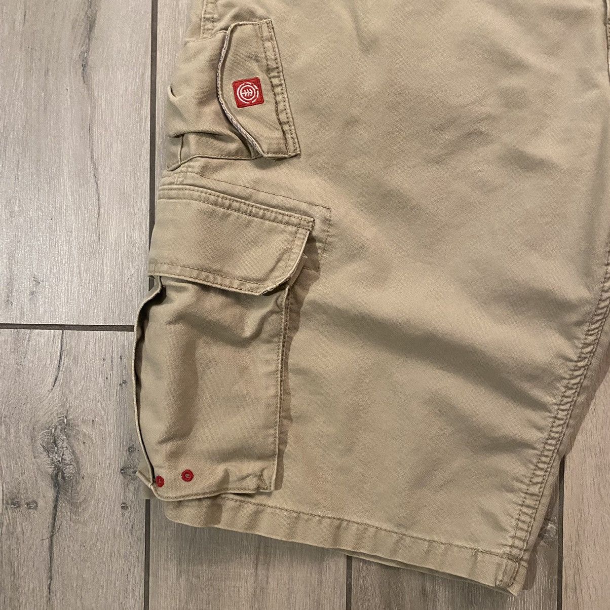 Element × JNCO × Southpole Vintage Y2K Earth Tone Tan Element Baggy Cargo Shorts 38 Size US 38 / EU 54 - 14 Thumbnail