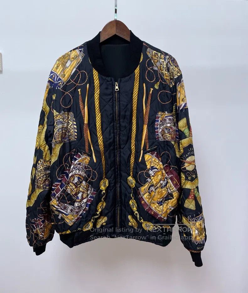 Hermes Hermes Real Silk Double-Sided Flight Jacket Size US S / EU 44-46 / 1 - 1 Thumbnail