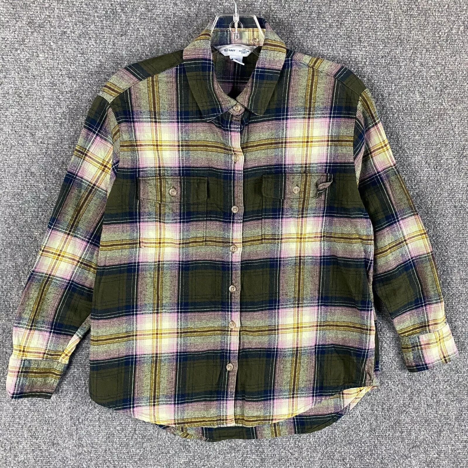 Old Navy Old Navy Flannel Top Women's XS Petite Boyfriend Shirt Plaid Size XS / US 0-2 / IT 36-38 - 1 Thumbnail