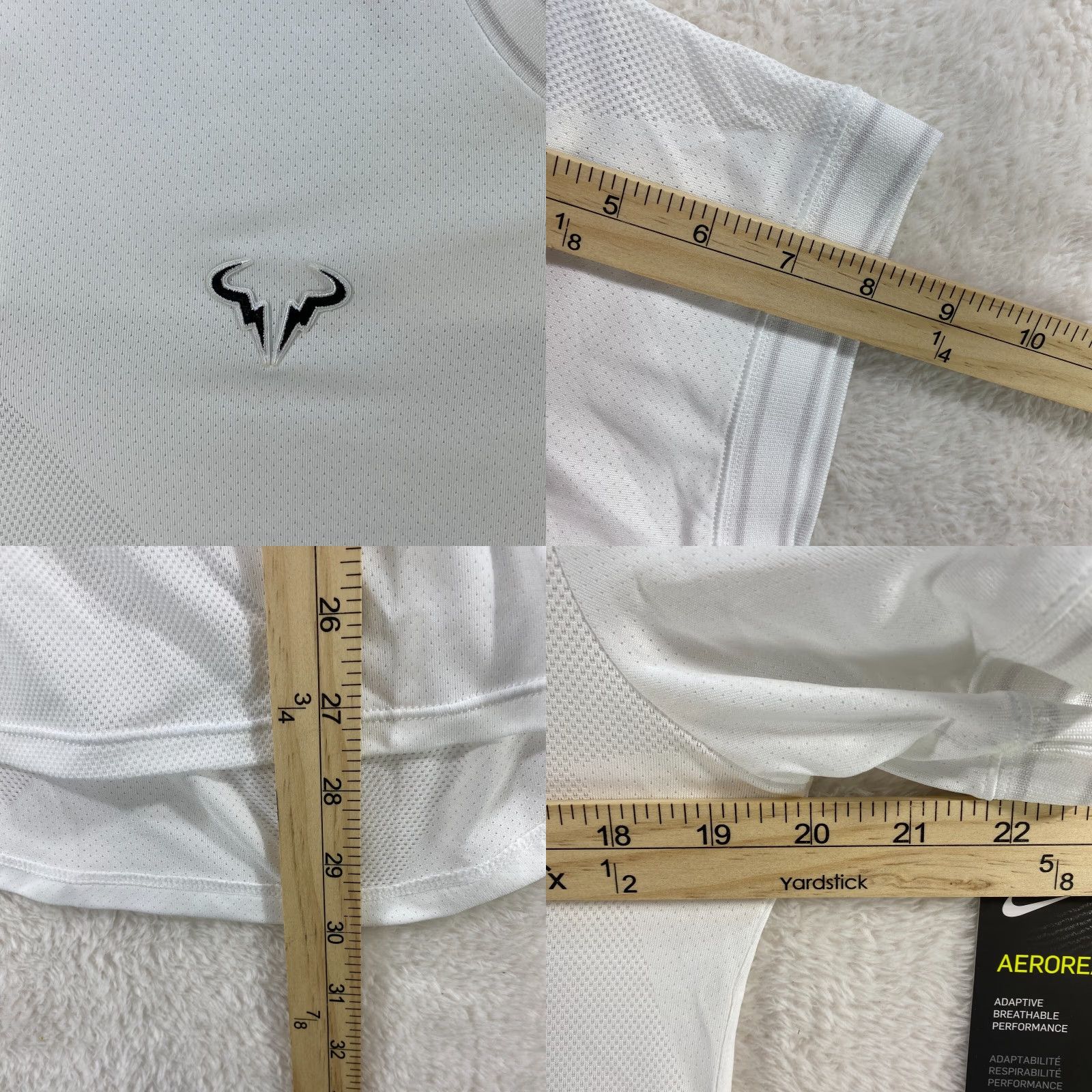Nike Nike Rafa Nadal Wimbledon Aeroreact Men's Tennis Shirt AQ7660-100 Size S Nike Shirt Tennis Mens White 2019 90s? Size US S / EU 44-46 / 1 - 8 Thumbnail