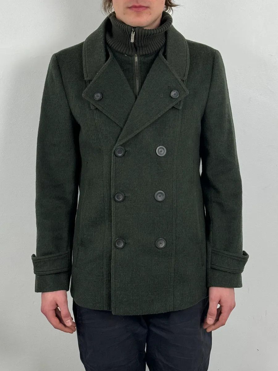 Emporio Armani AW2009 Emporio Armani Dark Green Wool Caban Jacket Size US M / EU 48-50 / 2 - 3 Thumbnail