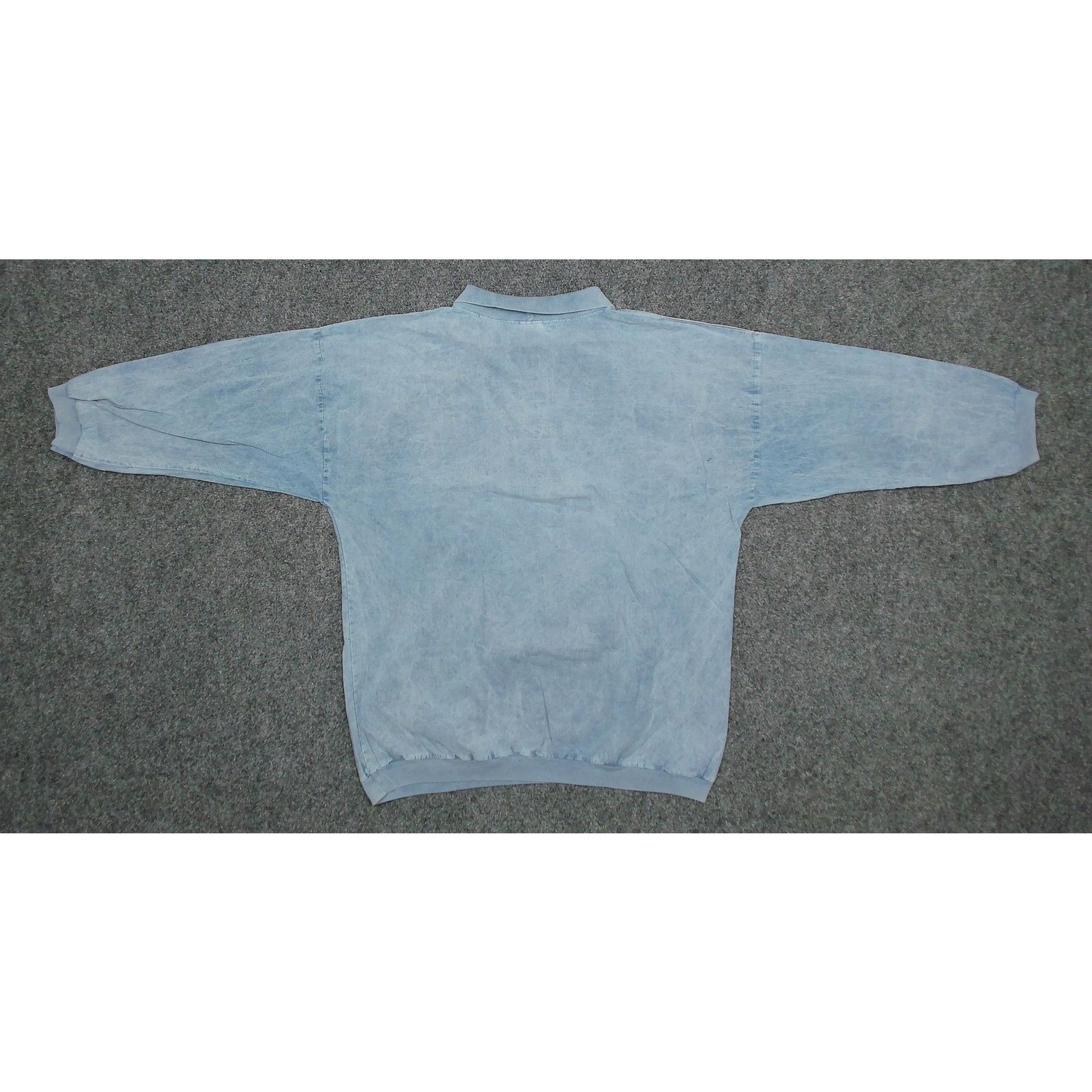 Vintage 90s Oarsman Alaska Wolf Ombre Knit Polo 3/4 Sleeve Boxy XXL Size US XXL / EU 58 / 5 - 6 Thumbnail