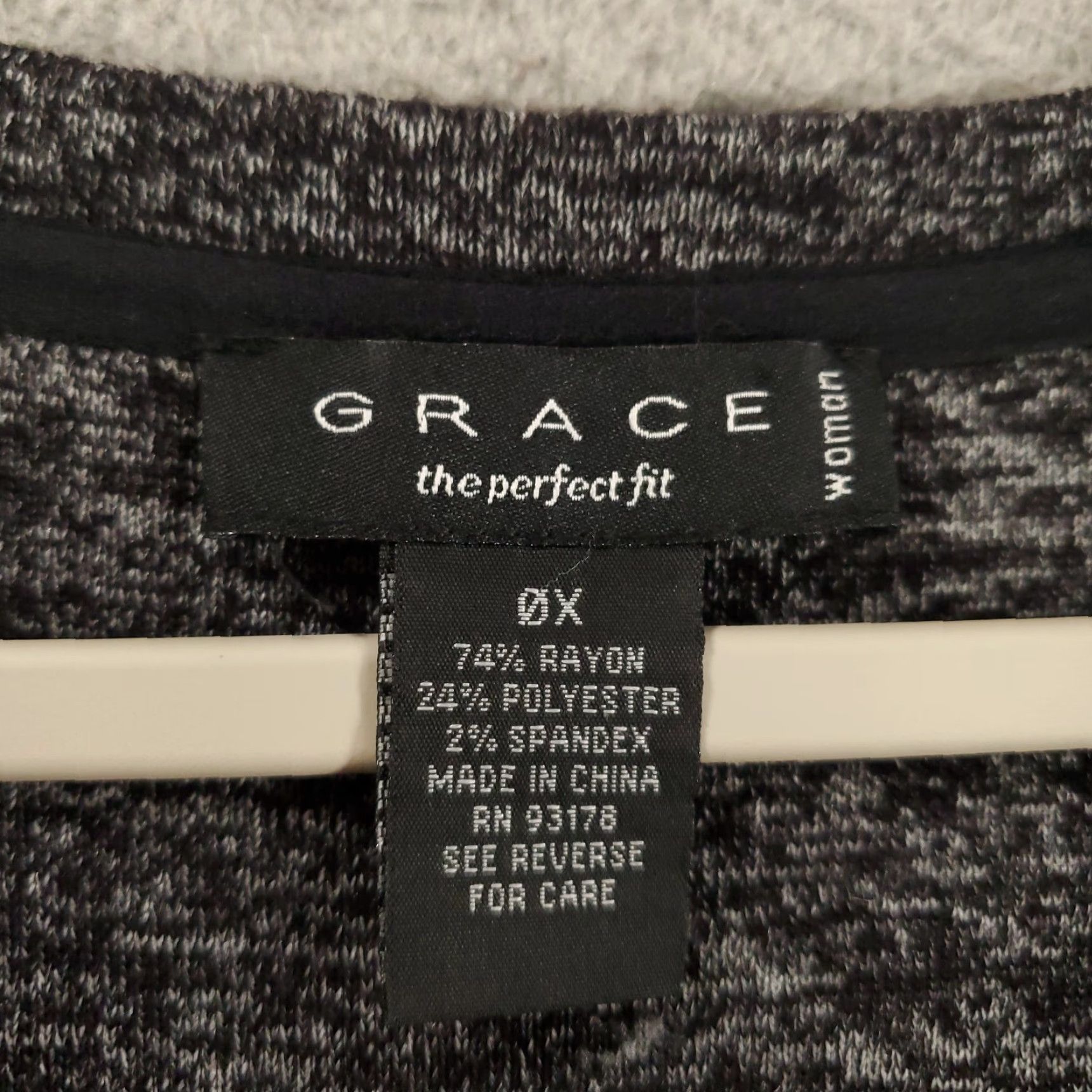 Vintage Grace Womens Sweater 0X Pullover Knit Long Sleeve Black Gray Size XL / US 12-14 / IT 48-50 - 5 Thumbnail