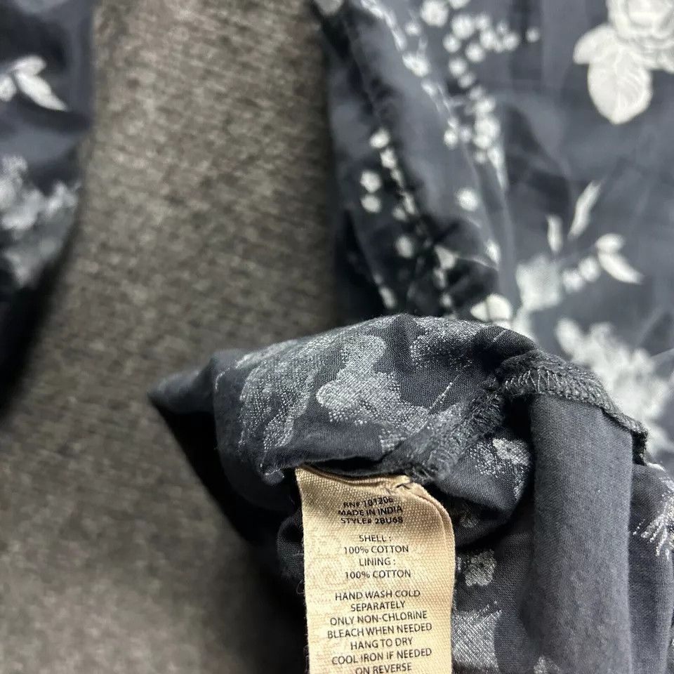 Other Soft Surroundings Blouse Womens Small Floral Henley Cotton Size S / US 4 / IT 40 - 7 Thumbnail