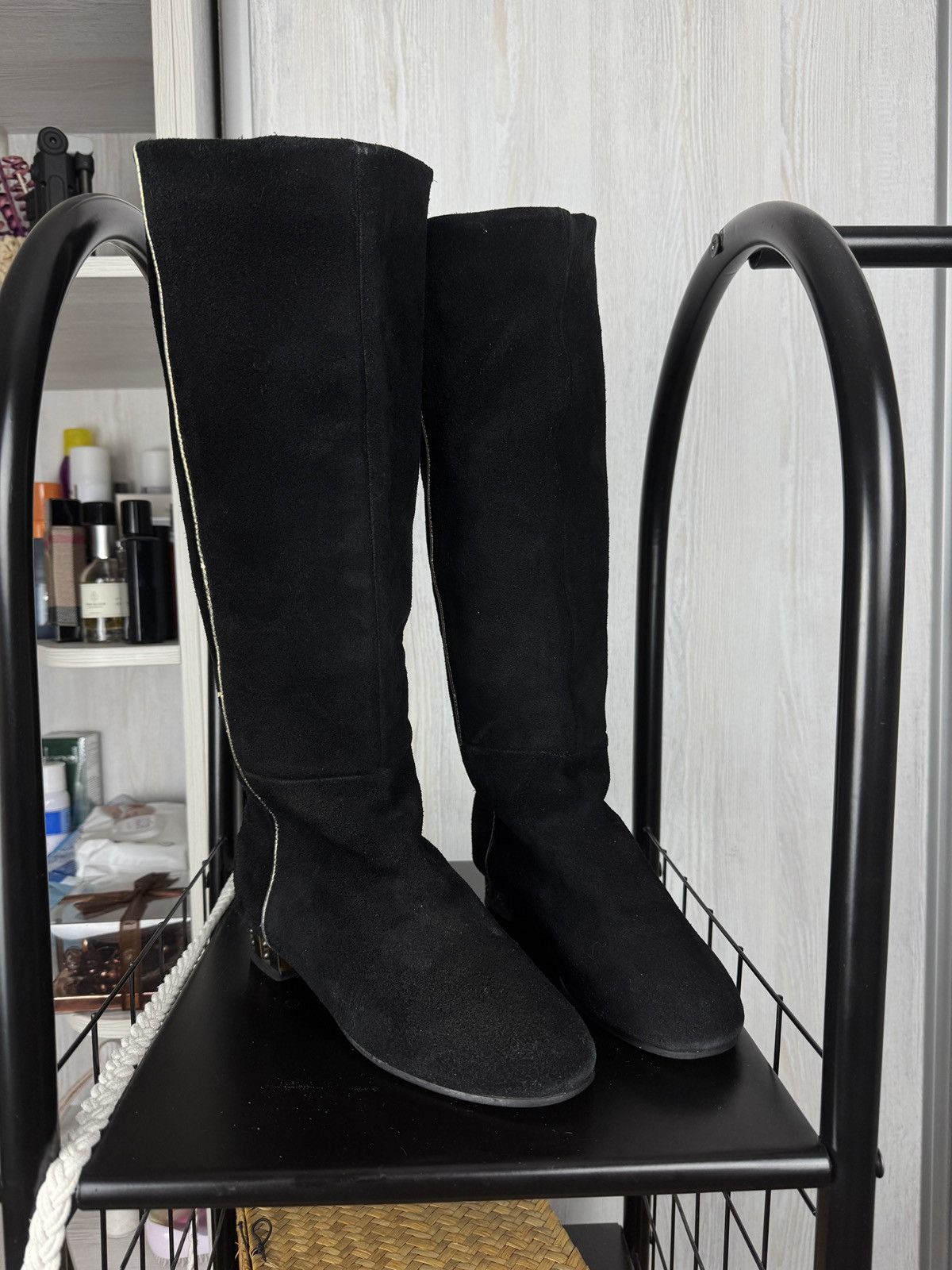 Chanel Chanel Archive Suede 90s 00s CC Logo Zipper Knee-High Boots Size US 8 / IT 38 - 3 Thumbnail