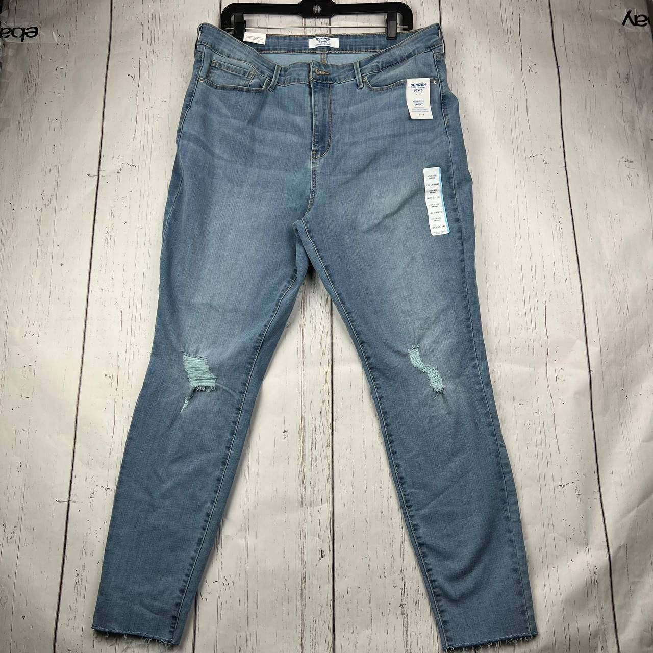 Denizen Denizen from Levi's 34x27 High Rise Skinny Distressed Jeans Size 34" / US 12 / IT 48 - 1 Thumbnail