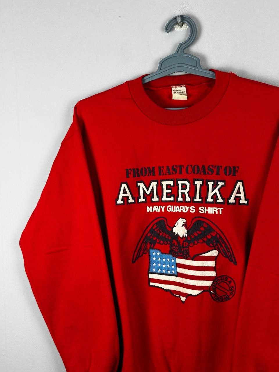 Vintage Vintage 80s USA Navy Army Baggy Military Sweatshirt Size US L / EU 52-54 / 3 - 3 Thumbnail