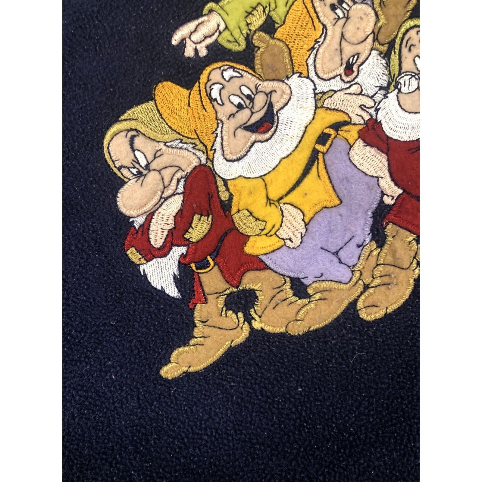 Disney VINTAGE Disney Seven Dwarfs Hoodie Womens XL Blue Fleece Embroidered 90s Cartoon Pullover Size XL / US 12-14 / IT 48-50 - 5 Thumbnail