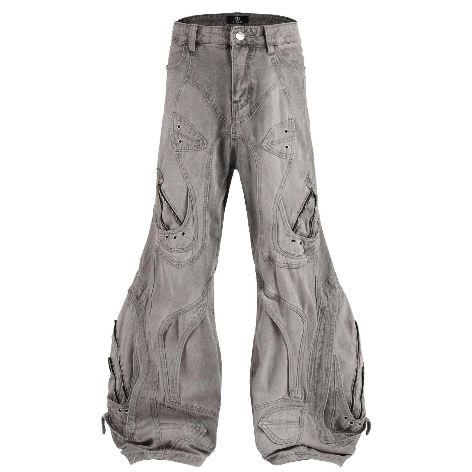 Japanese Brand Deconstructed Oversized Flare Denim Jeans Size 27" / US 4 / IT 40 - 7 Thumbnail