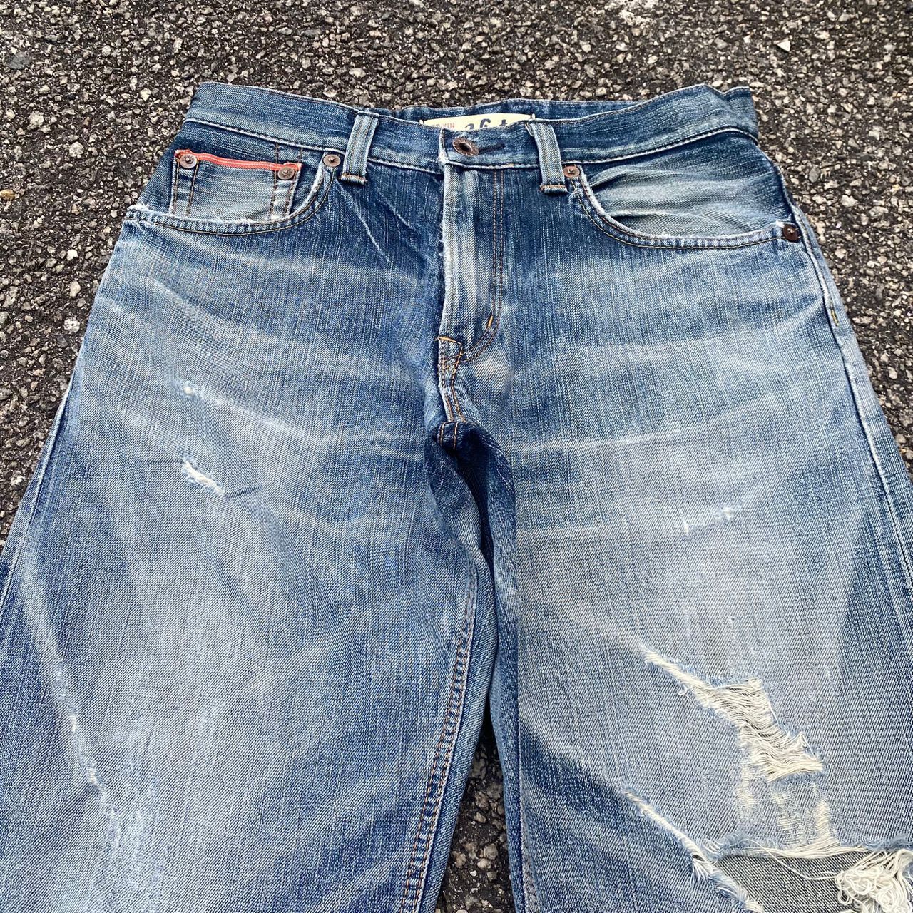 Edwin Vintage Edwin Selvegde Redline Distressed Denim Size US 31 - 13 Thumbnail