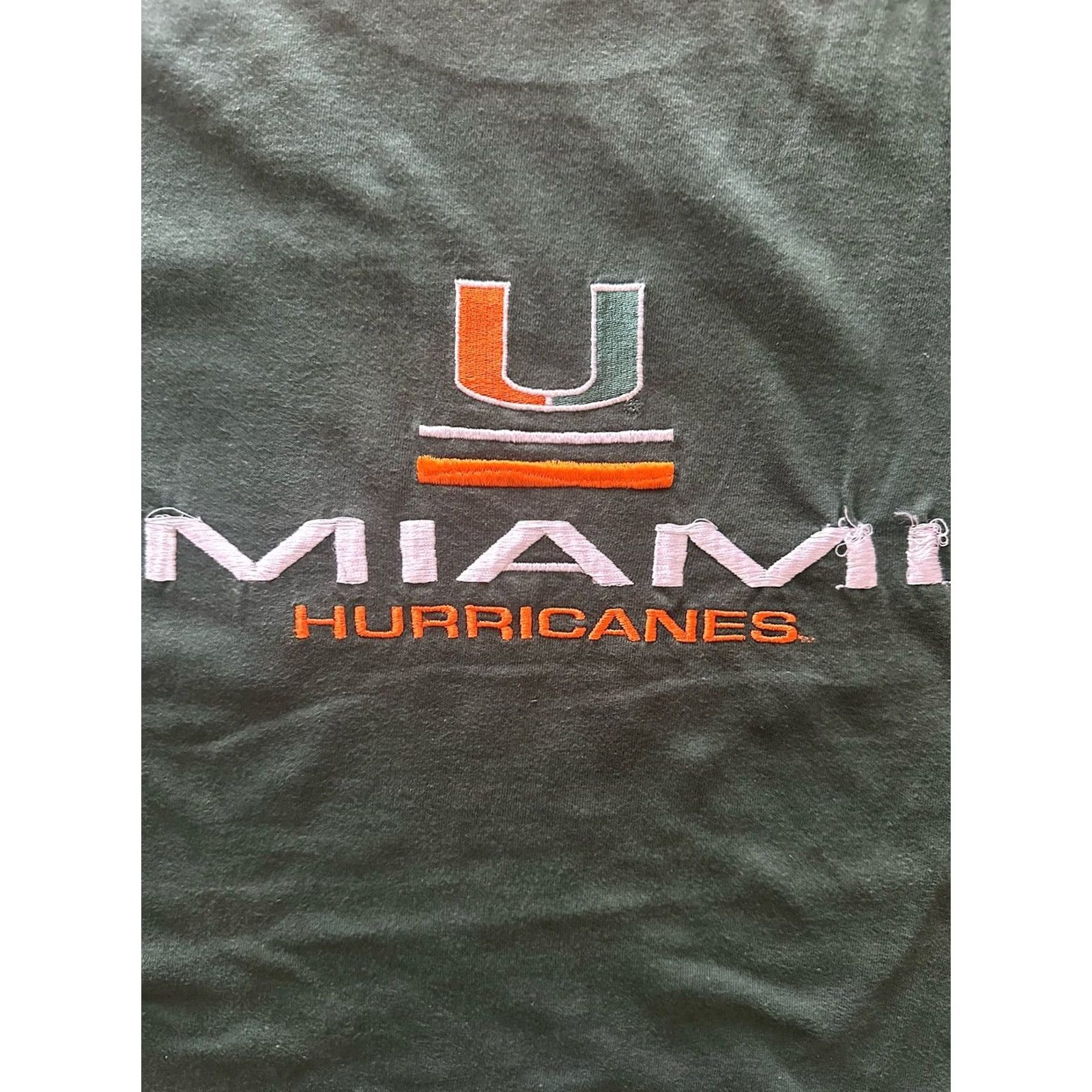 Starter Vintage 90s Starter Miami Hurricanes Embroidered Logo Green XL Shirt Size US XL / EU 56 / 4 - 2 Thumbnail