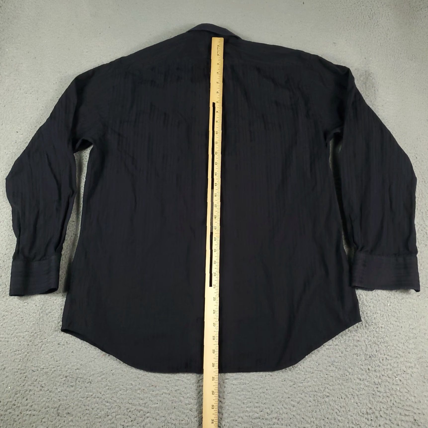 Ted Baker VINTAGE Ted Baker London Dress Shirt Men Size 18 Long Sleeve Black Business Casual Formal Size 48R - 3 Thumbnail