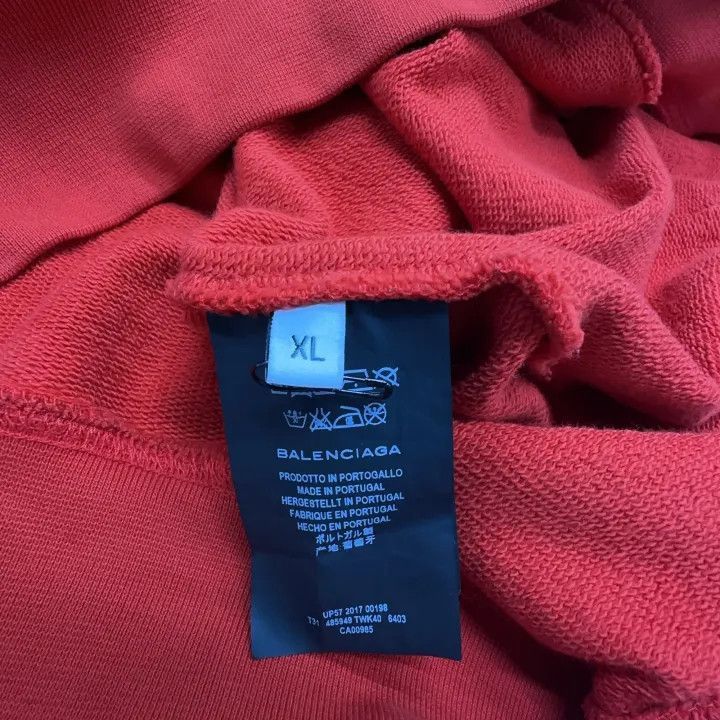 Balenciaga Balenciaga Balenciaga Red Hooded Sweatshirt -2507 Size US XL / EU 56 / 4 - 1 Thumbnail