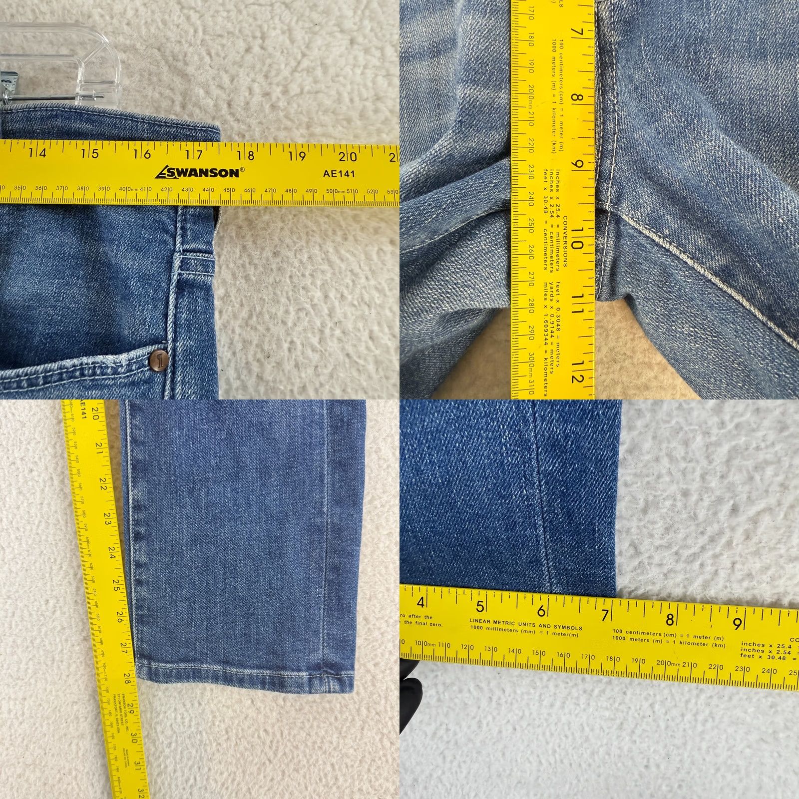 Vintage Pilcro Jeans Womens Size 30 Blue Denim Straight Leg Distressed Regular 5-Pocket Bohemian City Hippie Hipster Denim Size 30" / US 8 / IT 44 - 8 Thumbnail