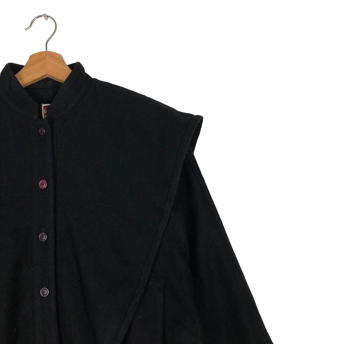 Issey Miyake 🔥Rich Black Wool Cropped Jacket Vintage 70’s Issey Miyake Size US M / EU 48-50 / 2 - 4 Thumbnail