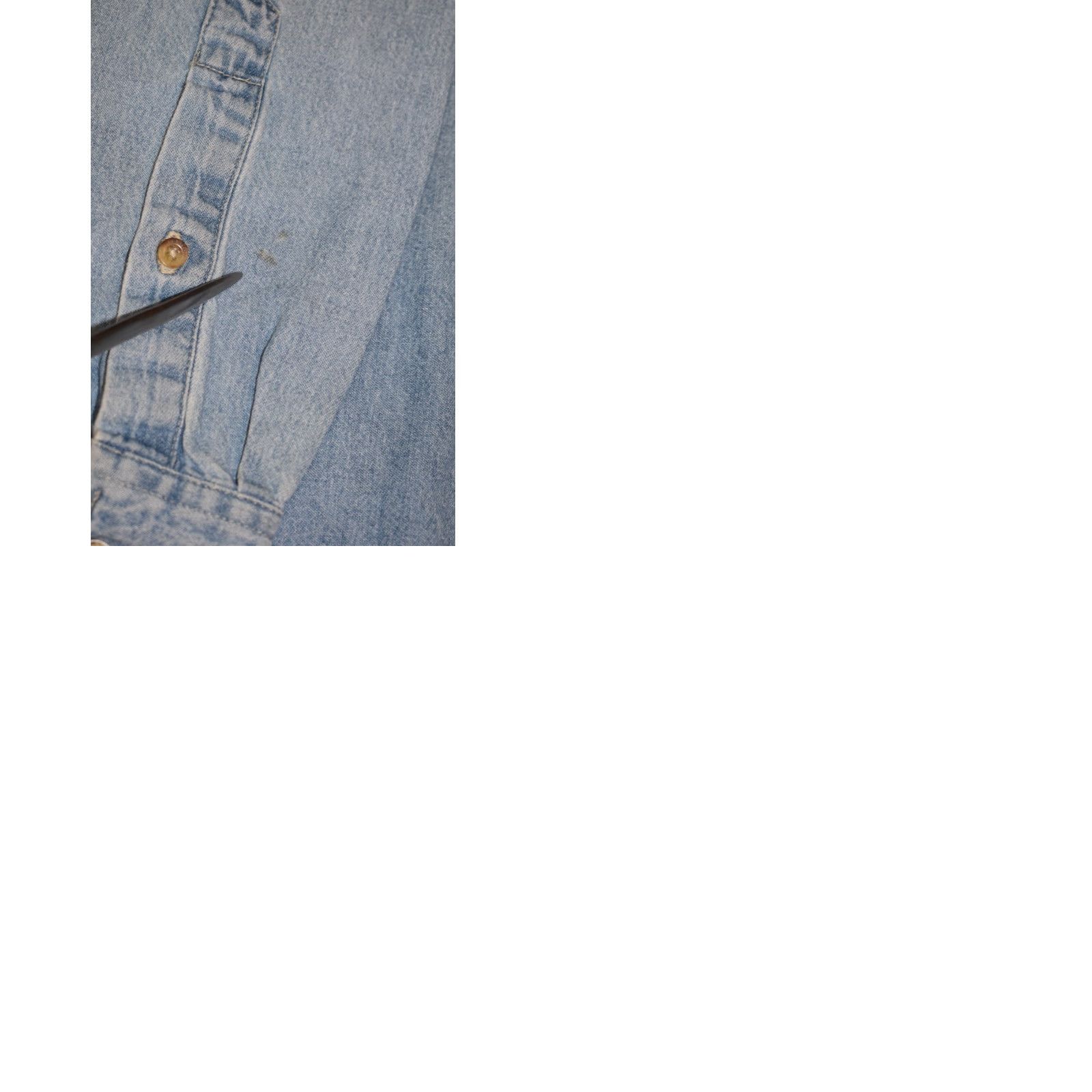 Denime VINTAGE Harriton Sturgis Buffalo Chip Embroidered Longhorn Denim Shirt Mens XL Long Sleeve Blue Cotton Button Down Collared Size US XL / EU 56 / 4 - 9 Thumbnail