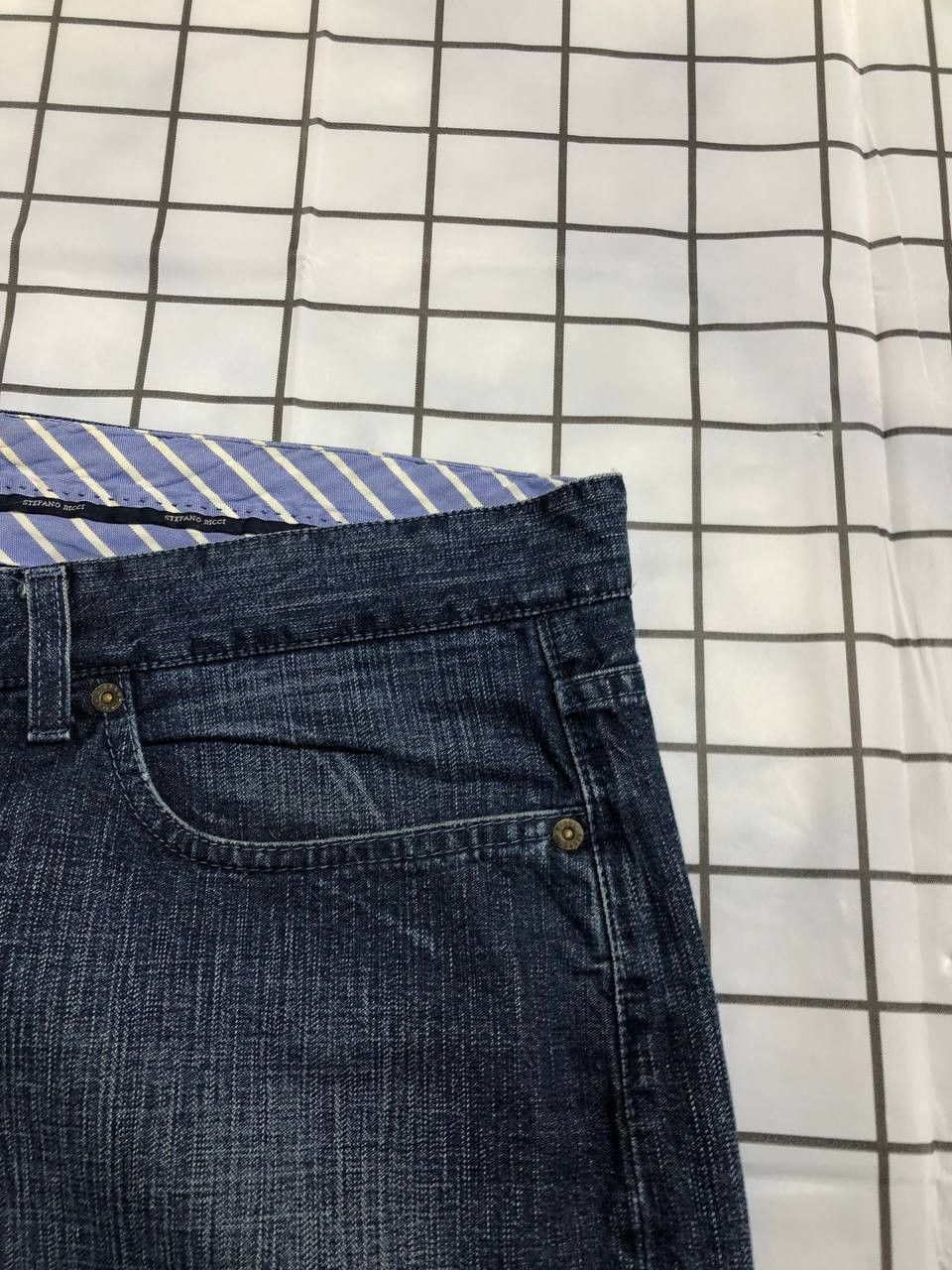 Stefano Ricci Stefano Ricci Men's Blue Slim Straight Fit Denim Jeans Size US 44 / EU 60 - 13 Thumbnail