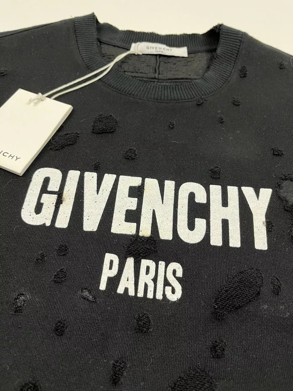 Givenchy Givenchy Destroyed Sweatshirt Black Size US L / EU 52-54 / 3 - 3 Thumbnail