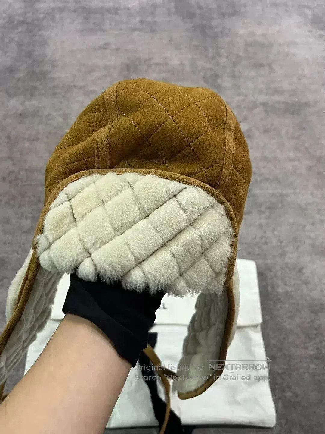 Chanel chanel khaki fleece hat. Size ONE SIZE - 4 Thumbnail