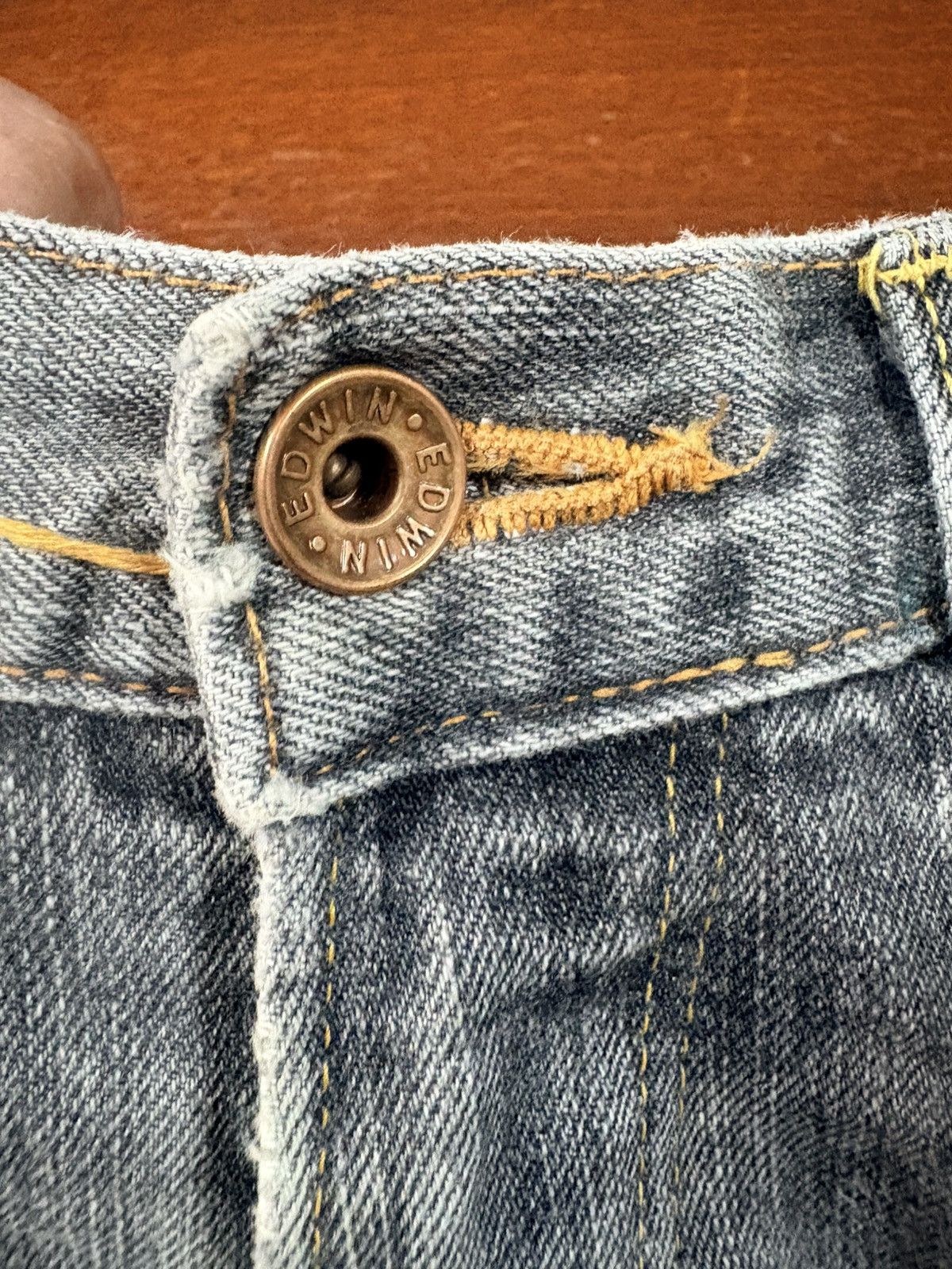Edwin Vtg Edwin 505Z Selvedge Mudwash Distressed Denim Jeans baggy Size US 32 / EU 48 - 14 Thumbnail