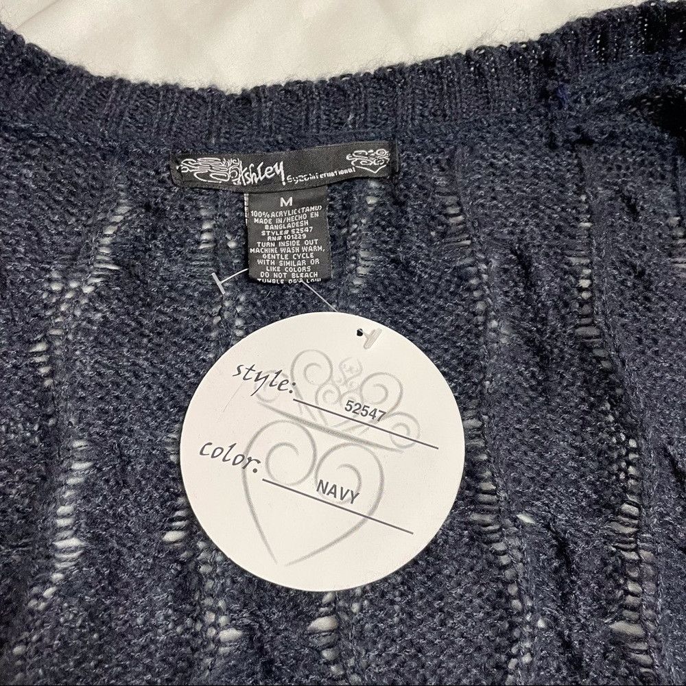 Other NWT New Ashley By 26 International Cable DRAPED CARDIGAN Si Size M / US 6-8 / IT 42-44 - 6 Thumbnail
