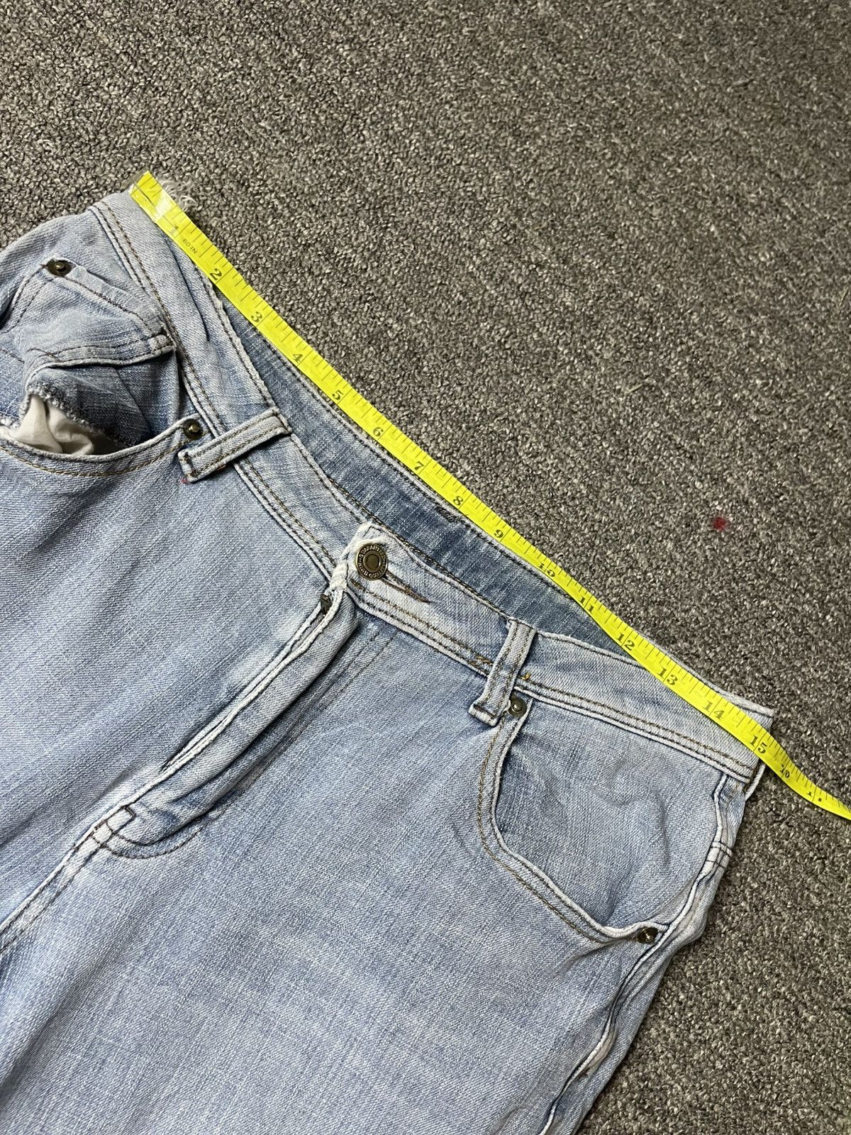 Japanese Brand × Vintage Japanese Brand Straight Cut Ripped Jeans (92) Size US 30 / EU 46 - 5 Thumbnail