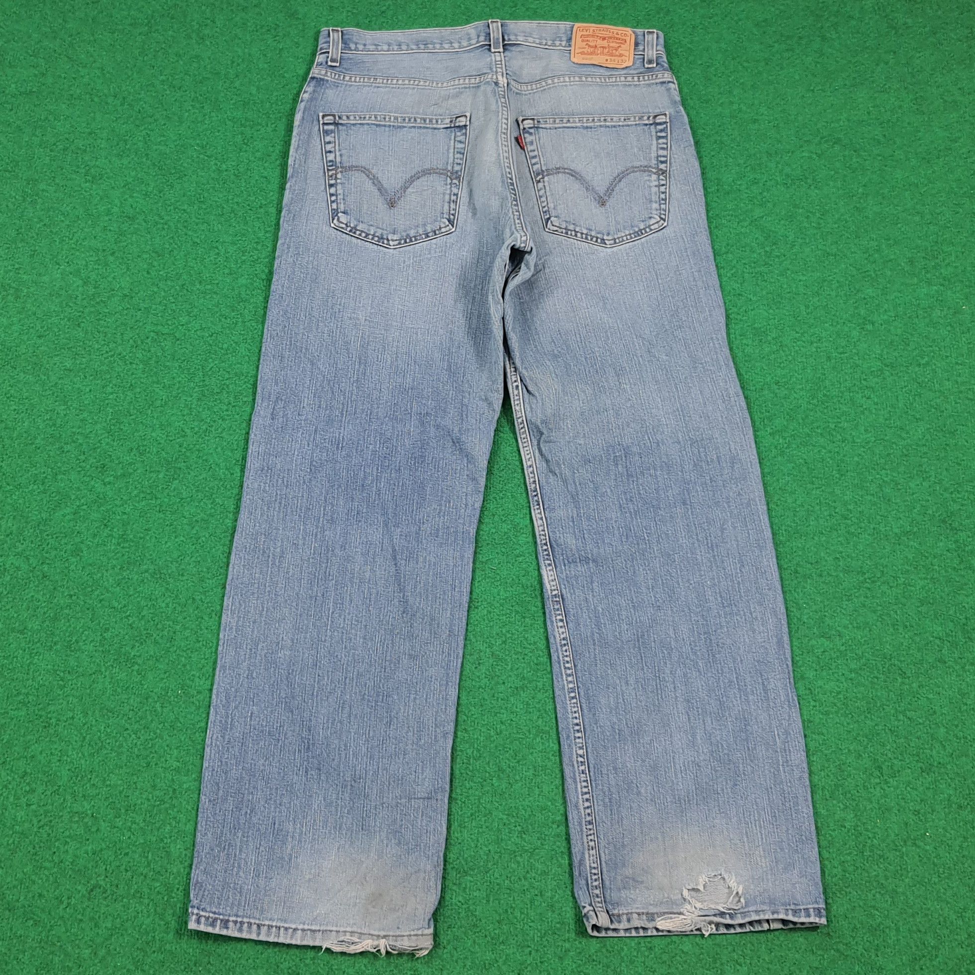 Levi's Vintage Levi's 569 Loose Straight Distressed Jeans C280N18 Size US 34 / EU 50 - 4 Thumbnail