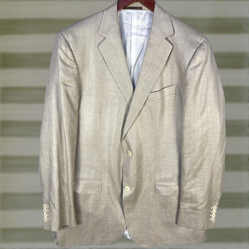 Ermenegildo Zegna Z Zegna Lavato in Capo Coated Linen Sport Coat