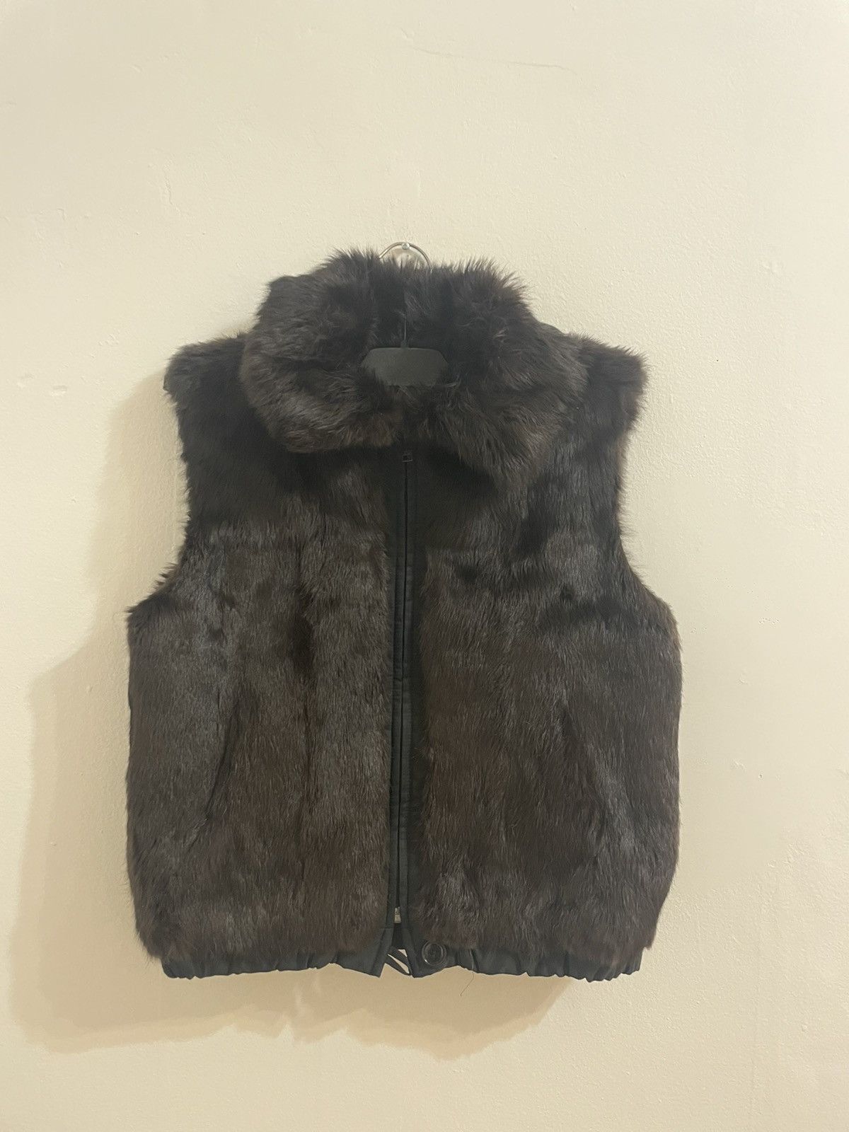 Image of Y 3 Y-3 Reversible Fur Vest in Brown, Women's (Size Small)