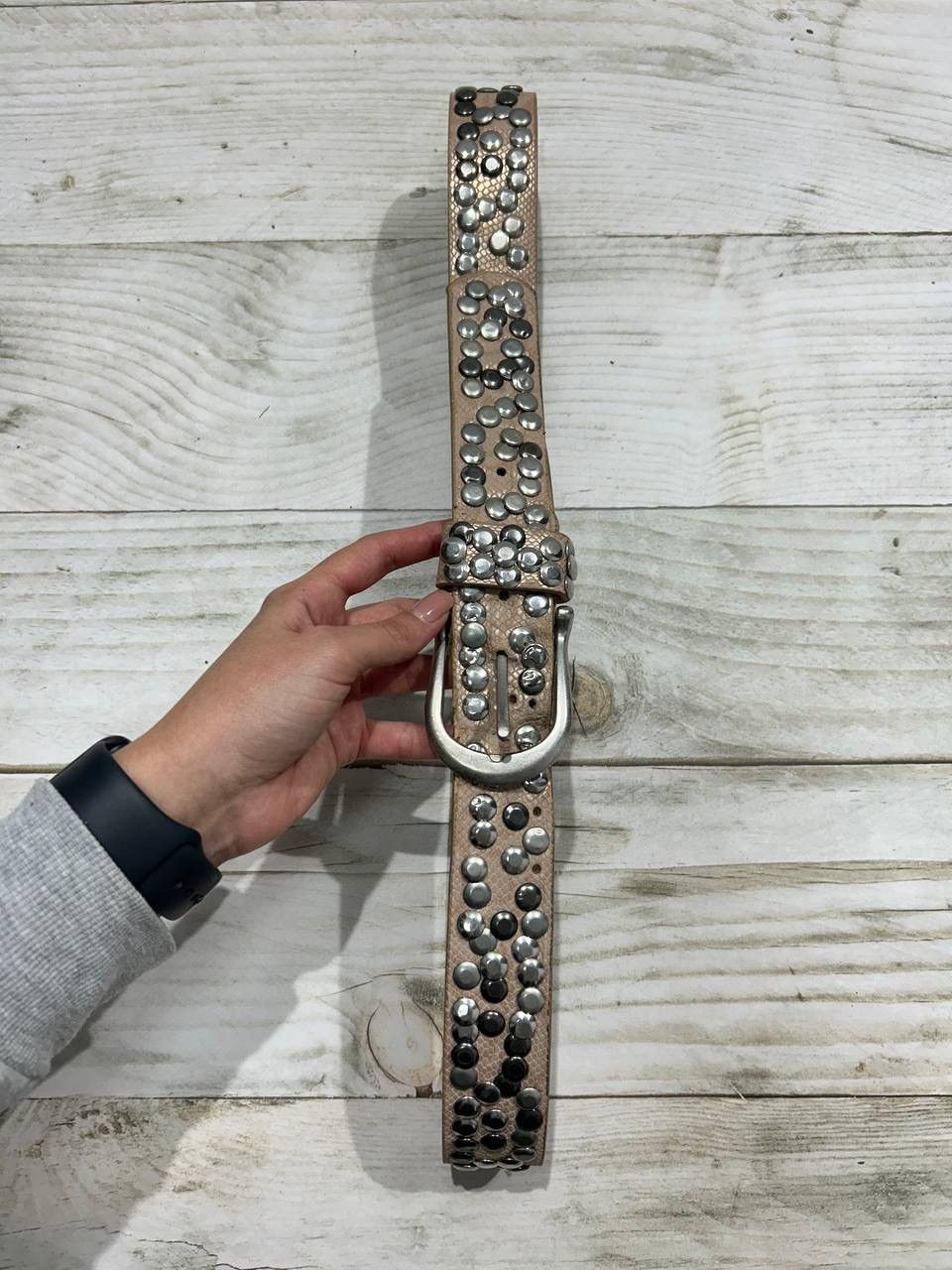 Vintage Vintage Belt Leather Punk Y2K BB Simons Style Metal Pink Size ONE SIZE - 9 Thumbnail