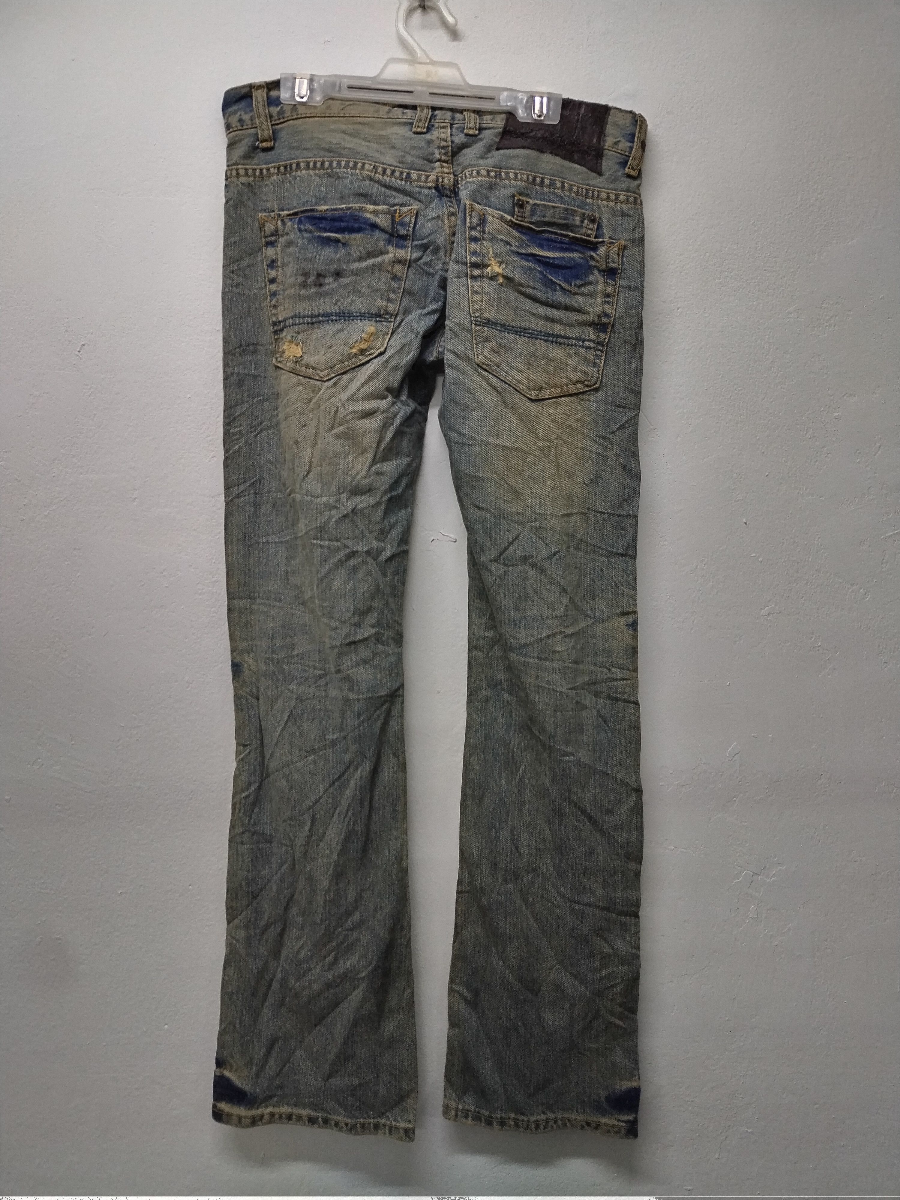 Japanese Brand × Johnbull Crazy Cool Vtg distressed Trash Flared Design John Bull Jean Size US 30 / EU 46 - 2 Thumbnail