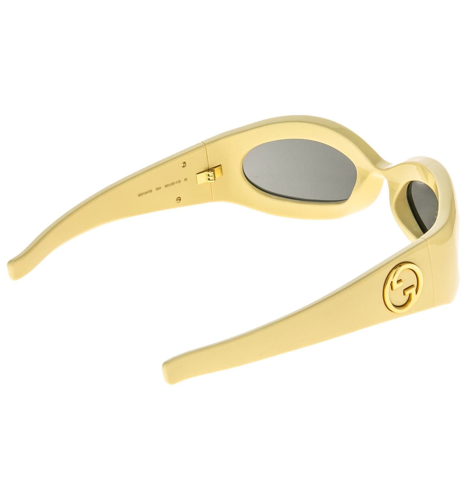 Gucci GUCCI GG1247S LOVE 1247 Ivory Silver Mirror Sunglasses 004 Size ONE SIZE - 5 Thumbnail