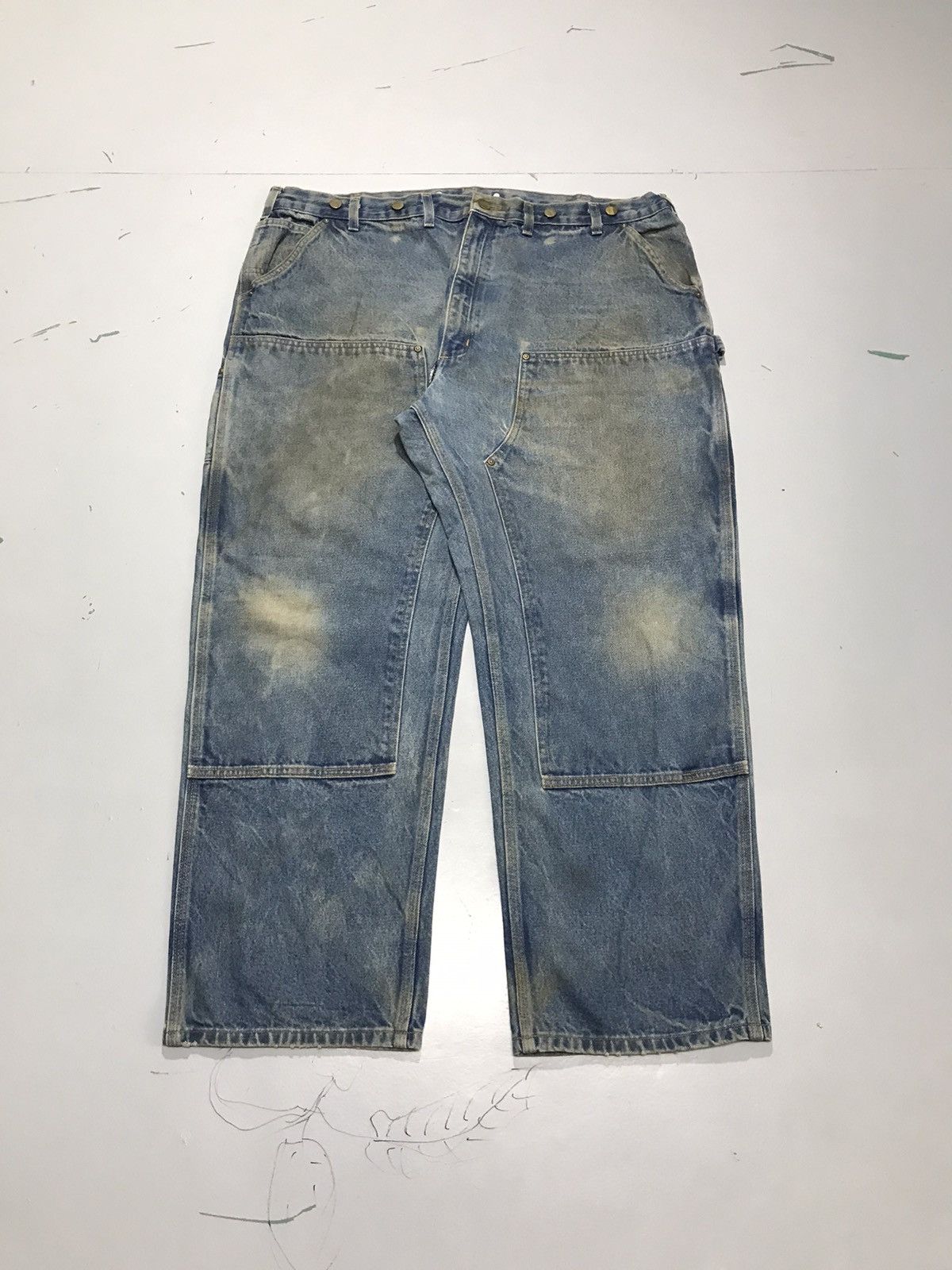 Carhartt Vintage Carhartt B07 DNM dusty double knee workwear 46x31.5 Size US 44 / EU 60 - 1 Thumbnail