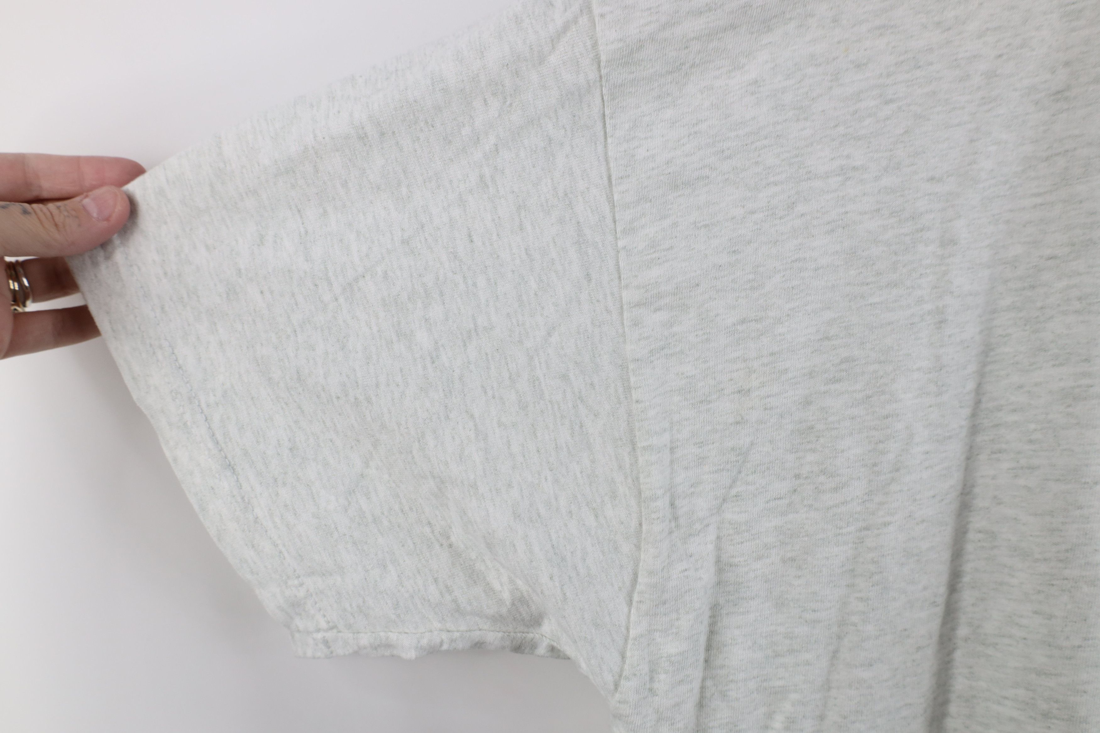 Vintage Vintage 90s Streetwear Heavyweight Cotton T-Shirt Gray Size US L / EU 52-54 / 3 - 7 Thumbnail