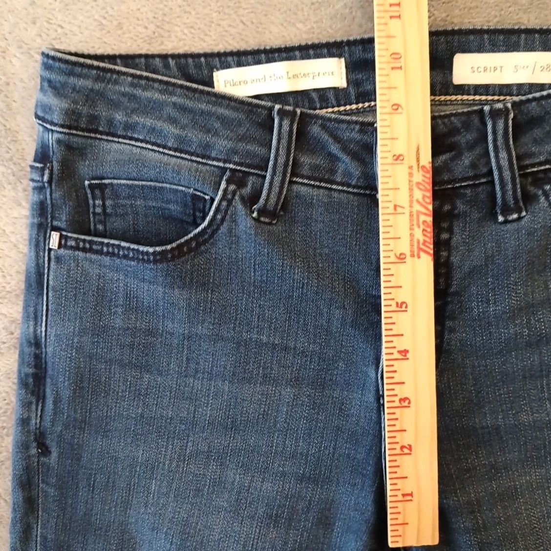 Anthropologie Anthropologie Jeans Women Size 28P Blue Pilcro & The Letterpress Skinny Frayed Hem 5-Pocket Denim Mid Rise XS? No, keep: 28P Size 28" / US 6 / IT 42 - 4 Thumbnail