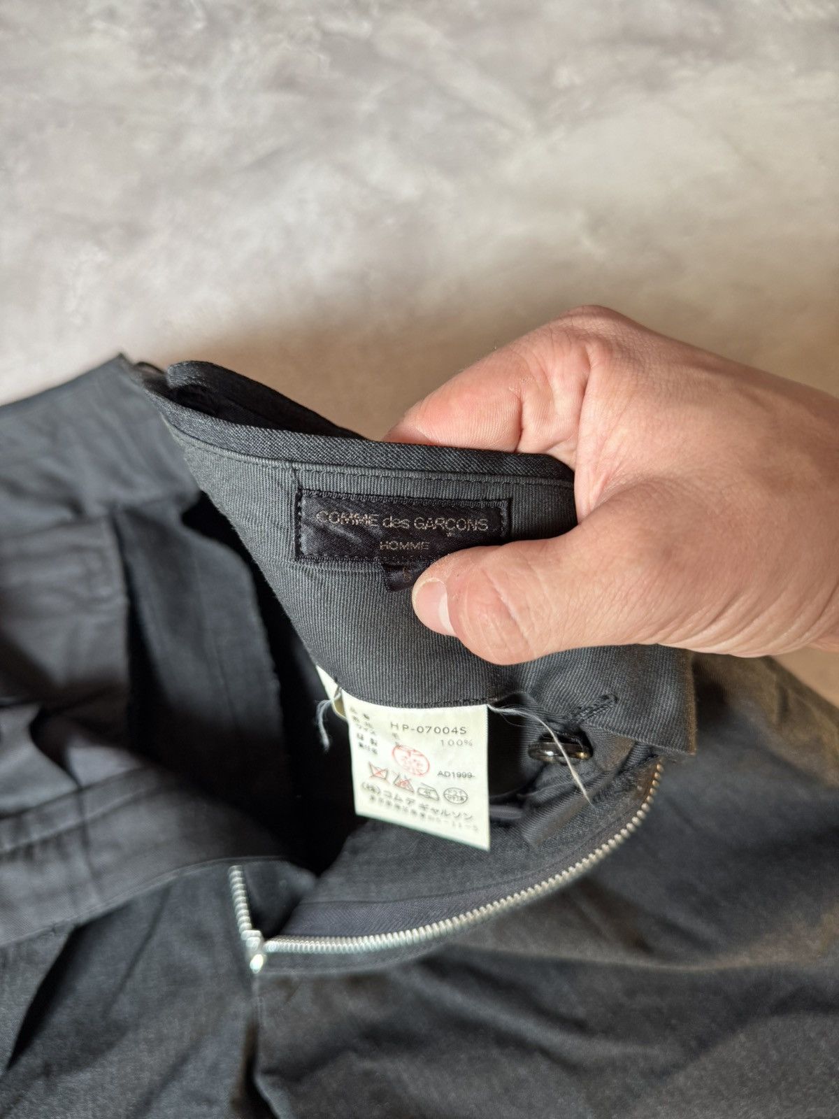 Comme des Garcons VTG 1989 Comme des Garcon Mens Wool Black Trouser Pants Size US 30 / EU 46 - 7 Thumbnail