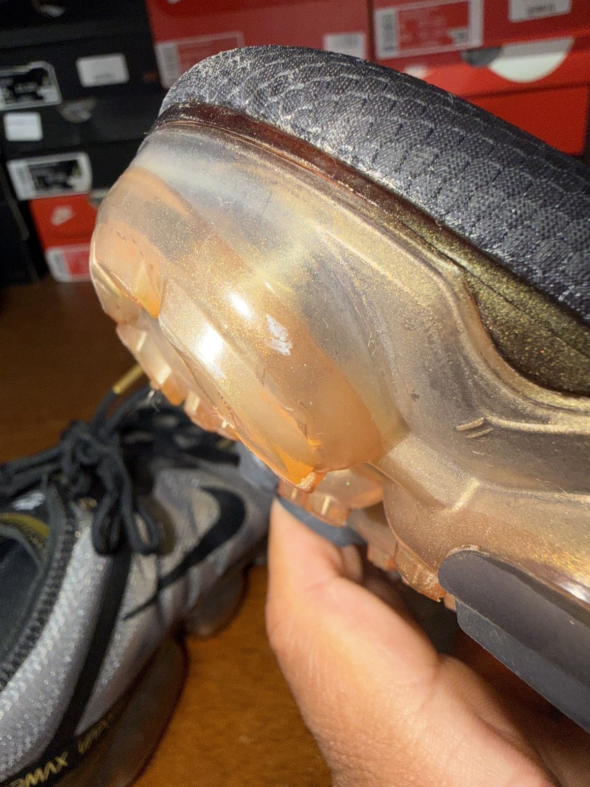 Nike Nike Air VaporMax 2019 Black Gold size 14 Size US 14 / EU 47 - 9 Thumbnail