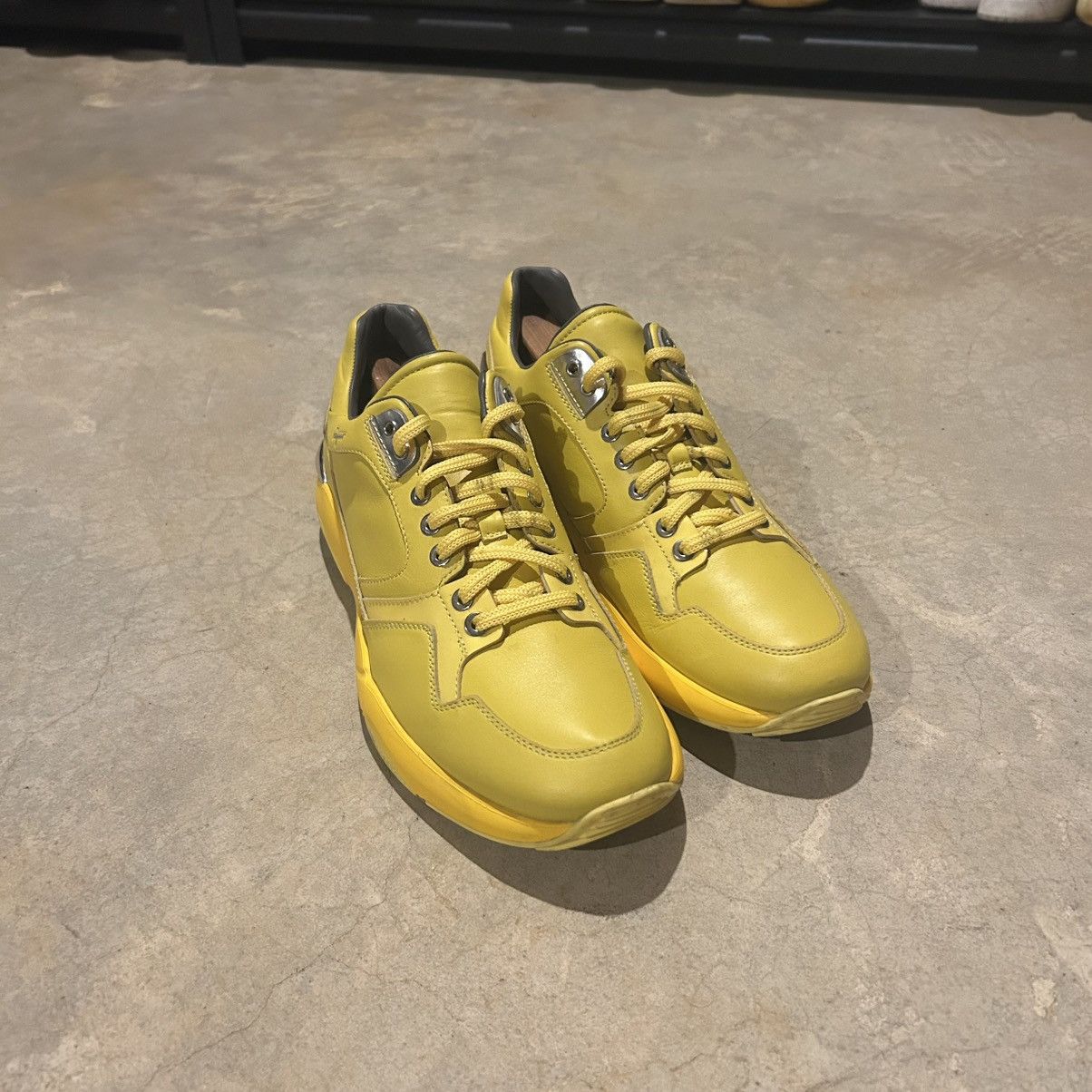 Designer × Salvatore Ferragamo Salvatore Ferragamo Yellow Leather Trainers US 8.5 Rare Size US 8.5 / EU 41-42 - 11 Thumbnail