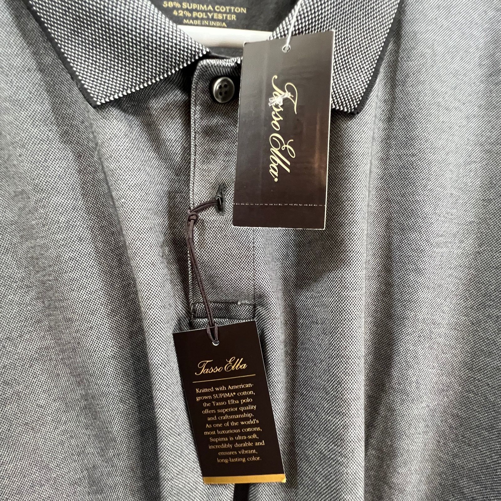 Tasso Elba Tasso Elba Shirt Adult Size XXL Gray Long Sleeve Size US XXL / EU 58 / 5 - 11 Thumbnail